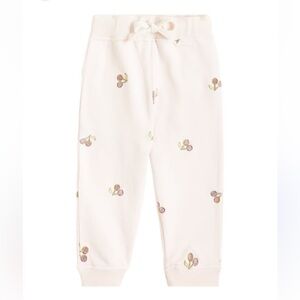 BONPOINT Kids Cream Joggers with Floral Print
